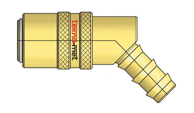 Rychlospojka s trnem pro nástrčnou hadici, 45°